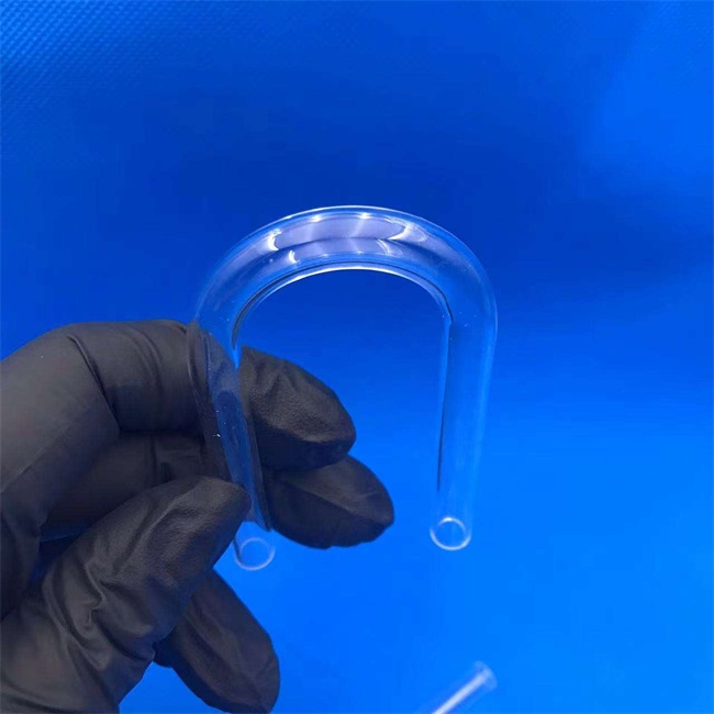 U-shaped transparent quartz glass tube wholesaler