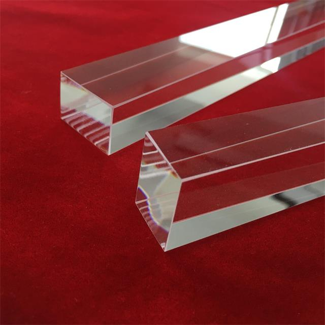  Transparent Square Fused Quartz Glass Rod