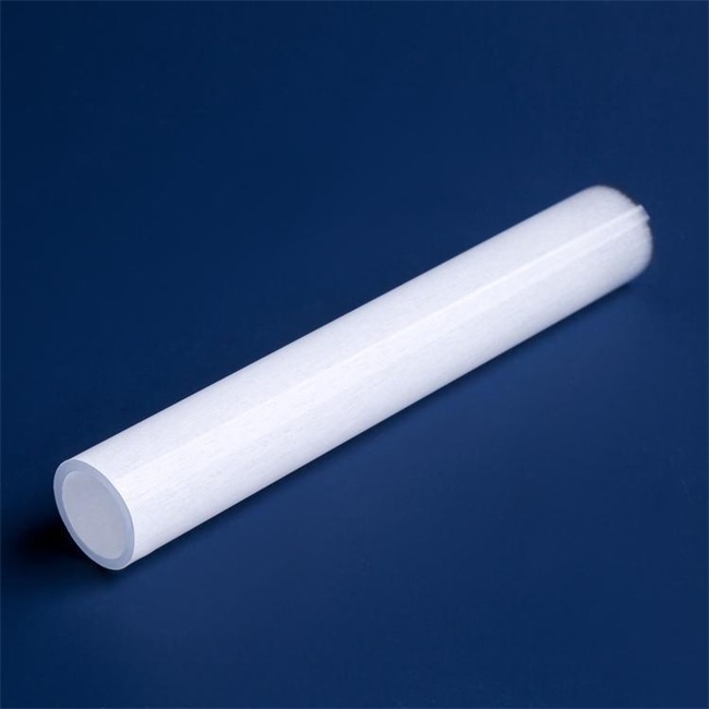 Large caliber milky white quartz tube