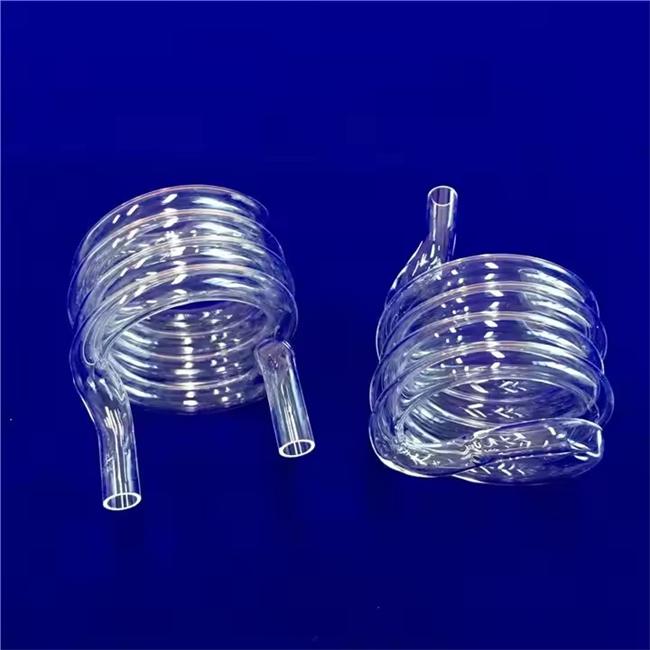High temperature resistant transparent spiral quartz tube