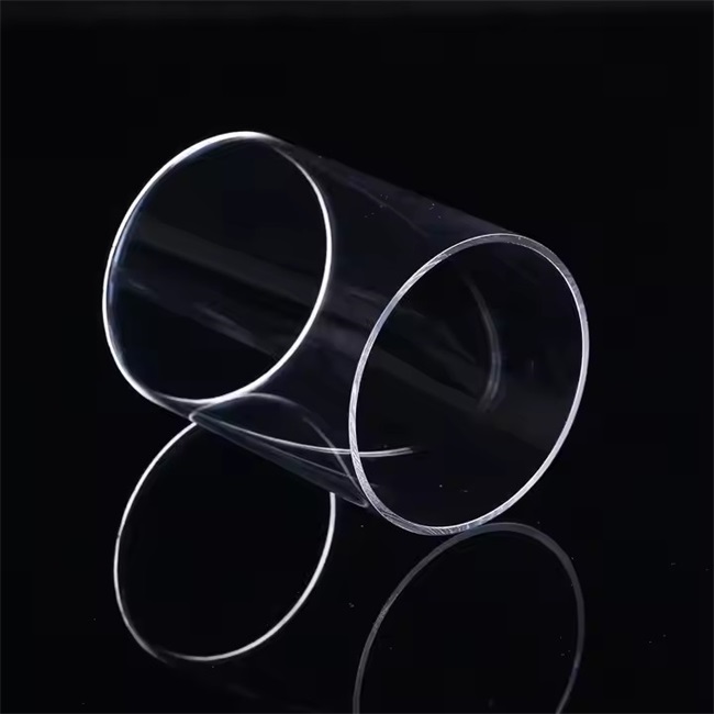 Diamètre 200-600 mm Tubes de quartz à bride transparent