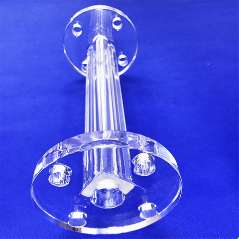 Tube en verre à quartz à bride