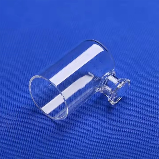 Transparent welded sealed quartz flange