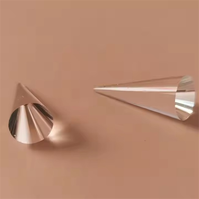 Custom fused silica coated light guide cone prism