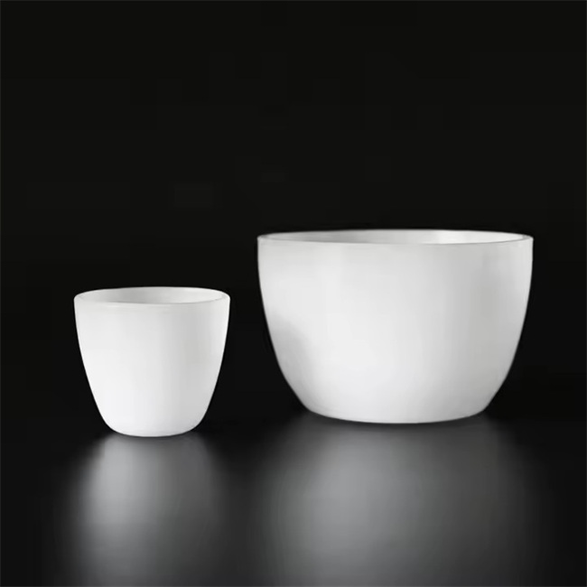 1200 ℃ high temperature resistant milky white laboratory quartz crucible