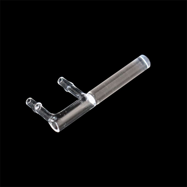 Laboratory transparent quartz tee pipe connecting parts manufacturer