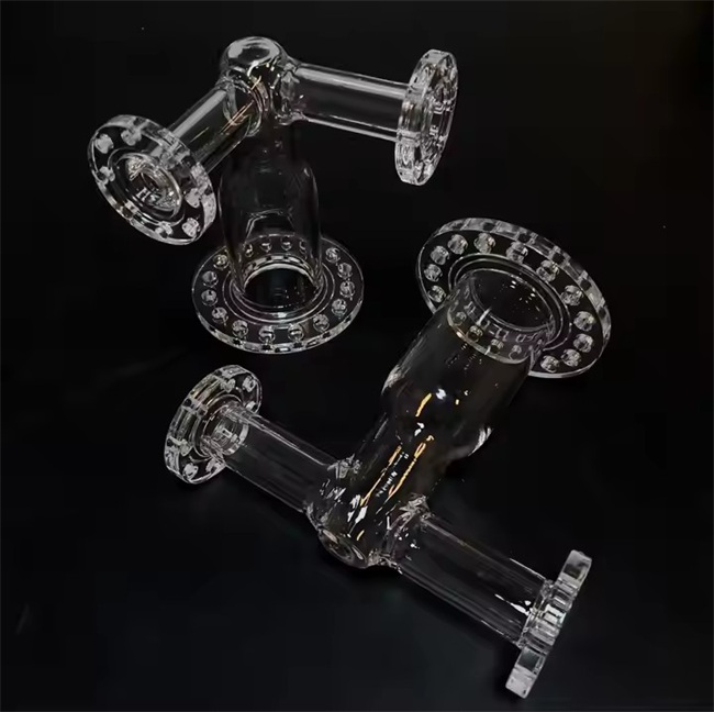 Wholesaler of high-temperature resistant transparent flange quartz tube