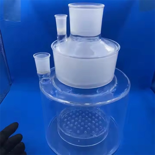 Laboratory high temperature reaction quartz crucible