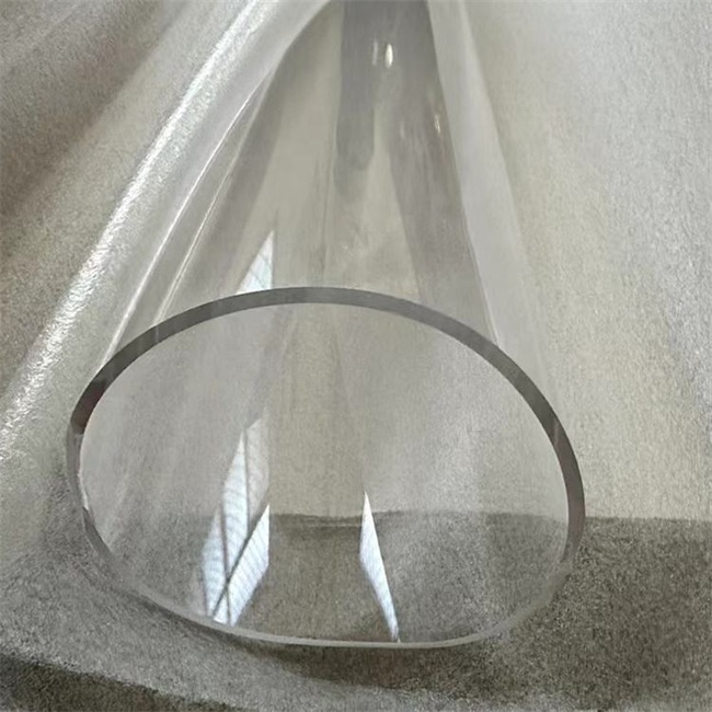 6-7 feet large diameter transparent quartz tube supplier