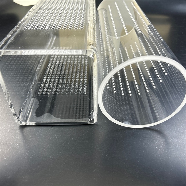 Square Circular Quartz Glass Tube