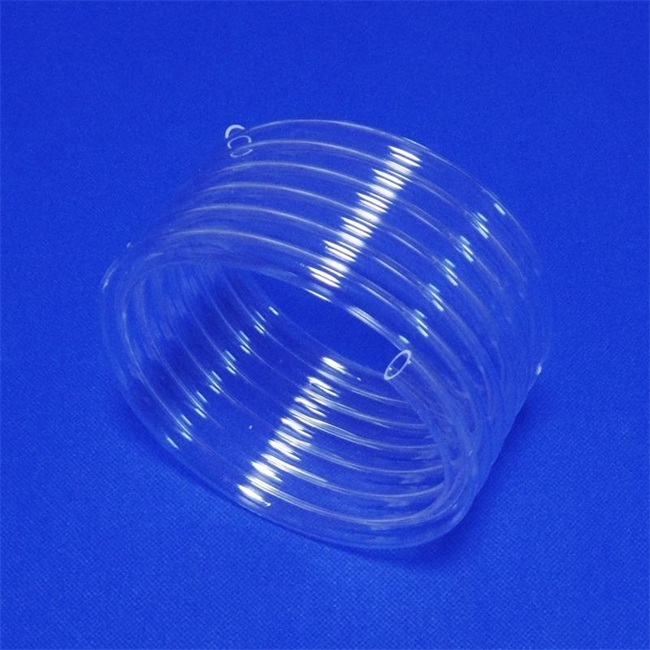 200mm transparent quartz spiral tube seller