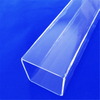 Transparent Fused Square Quartz Glass Tube