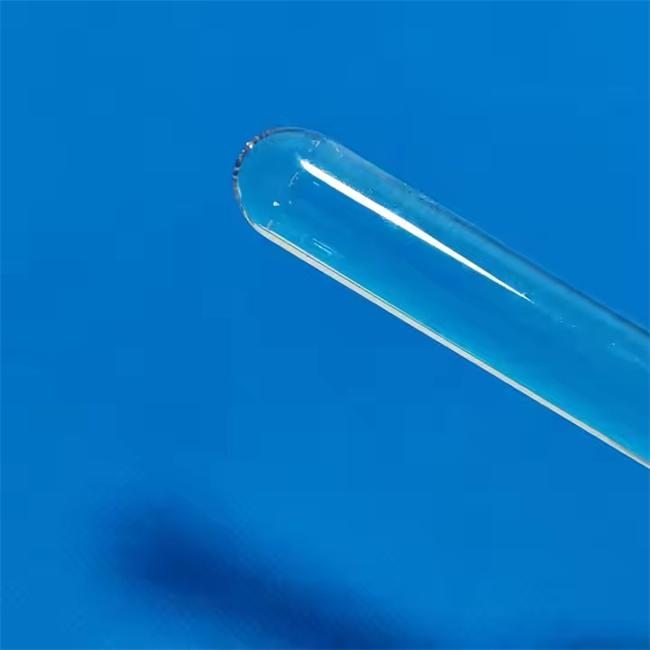 Transparent round bottomed quartz glass rod wholesaler