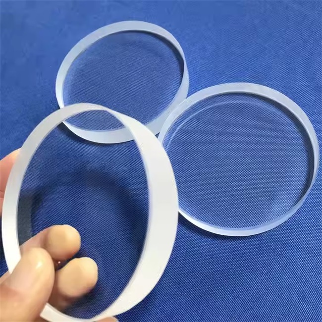 Feuille de verre de quartz de fenêtre UV transparente