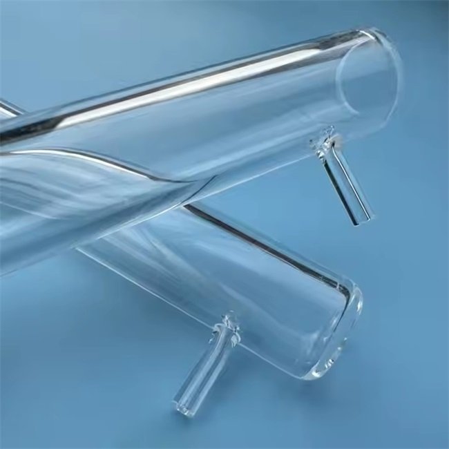 Laboratorio di vetro in quarzo trasparente tubo condensatore