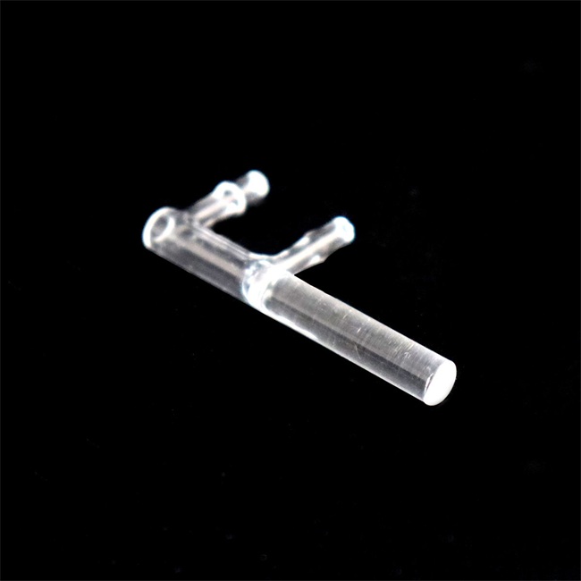 Laboratory Transparent Quartz Tee Connecting Components Factory