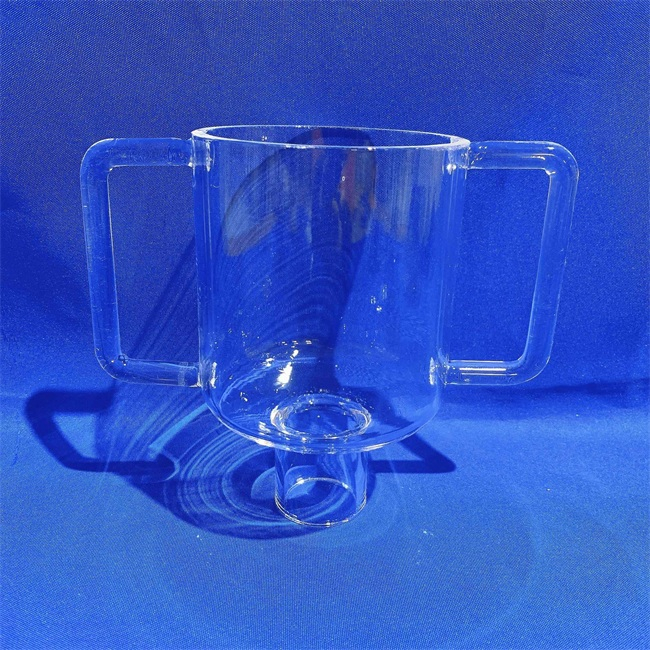 高純度の透明なクォーツボート研究所機器