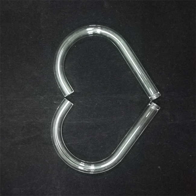 Laboratory optical lighting U-shaped transparent quartz tube