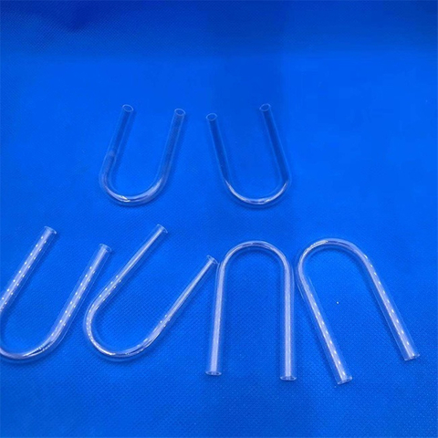 U-shaped Transparent Quartz Glass Tube
