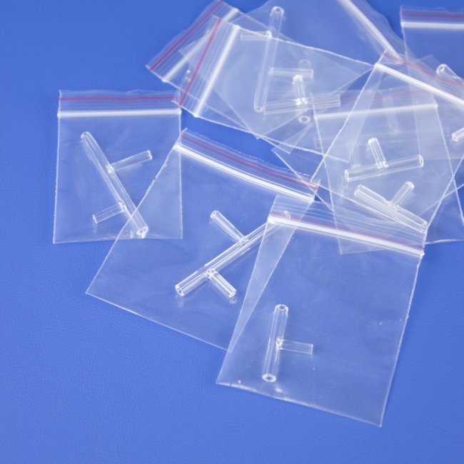 Transparent T-shaped quartz tube wholesaler