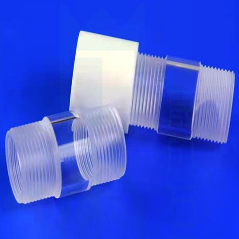 Heated Transparent Quartz Tube with Screw Cap And Internal Thread