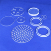 Disque en verre de quartz transparent forage