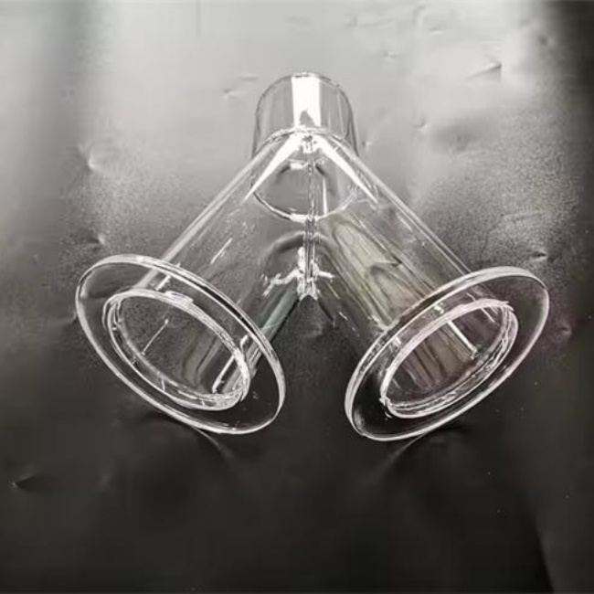 研究室用二重壁Y字石英管販売者