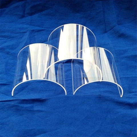Piatto di silice fuso trasparente per ottica 