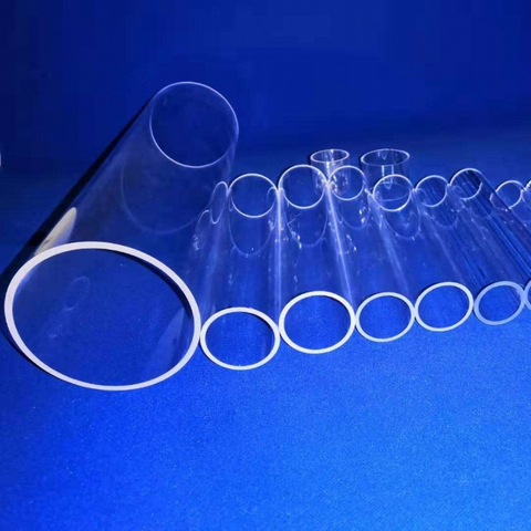 Tube de quartz de 30 mm x 600 mm adapté à 1500 ° C