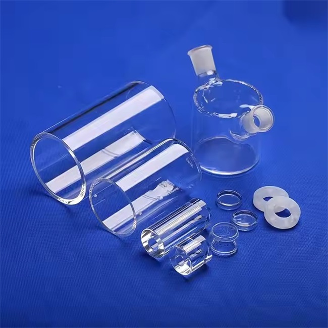 Transparent welded sealed quartz flange supplier