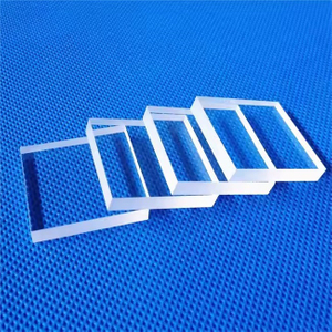Plaque de verre à quartz carré transparent 50x50x1mm