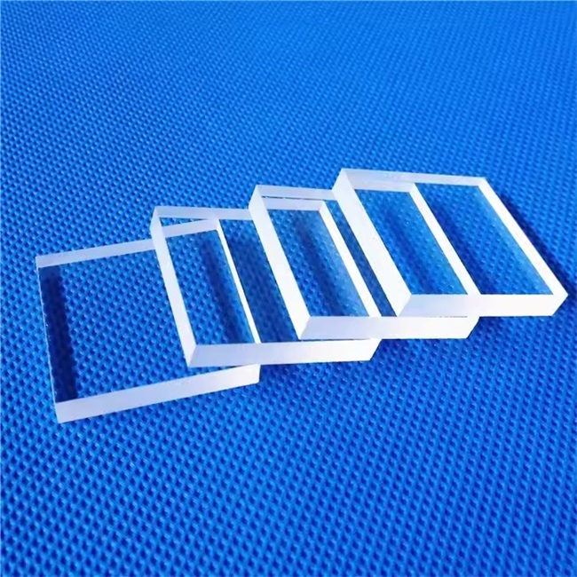 Plaque de verre à quartz carré transparent 50x50x1mm