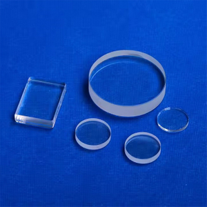Round Rectangular Transparent Collimator UV Fused Silica Glass Plate