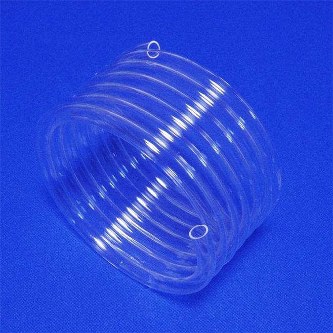 200mm transparent quartz spiral tube supplier