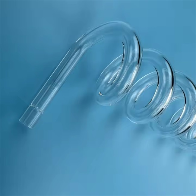Custom Spiral Liquid Separation Quartz Tube