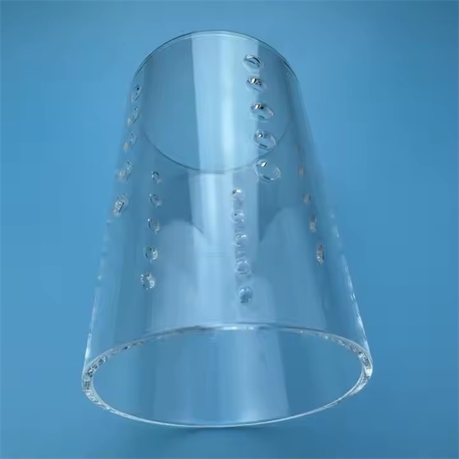 Tube de quartz percé sur mesure personnalisé