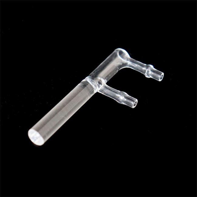 Laboratory Transparent Quartz Tee Connecting Parts