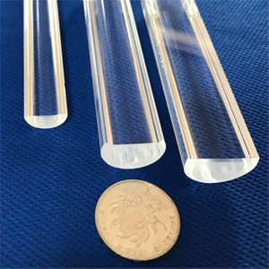  Half Cylinder Transparent Quartz Glass Rods