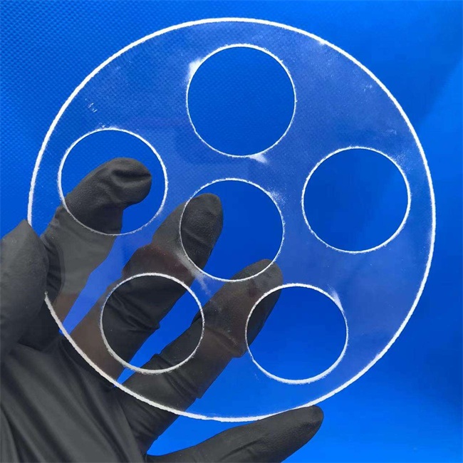 1-100mm diameter perforated quartz plate factory