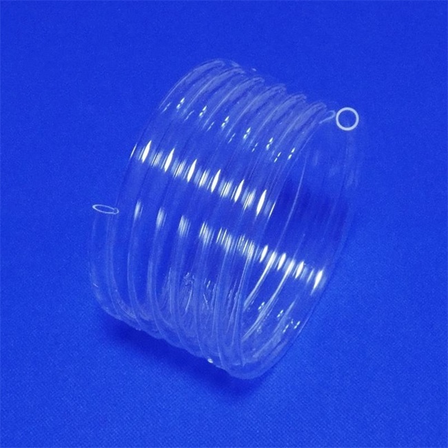 200mm transparent quartz spiral tube wholesaler