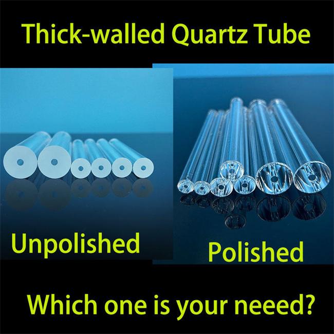 Polished and unpolished transparent quartz tubes Manufacturer