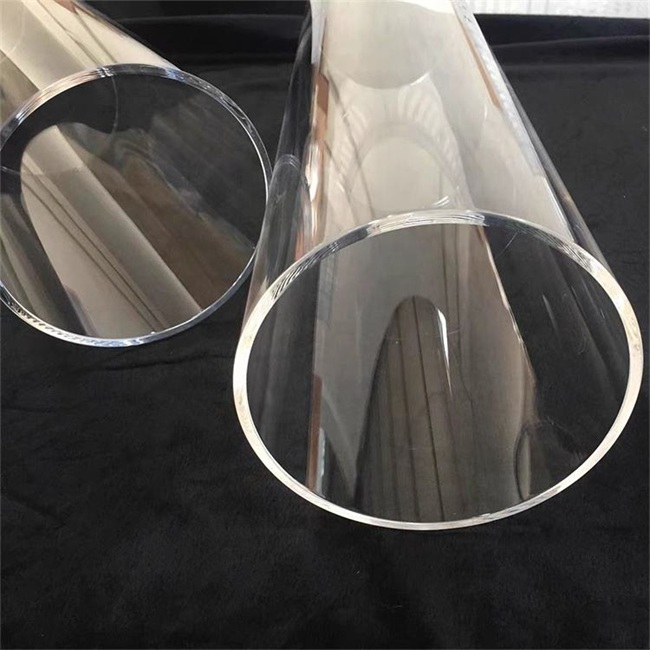 6-7 feet large diameter transparent quartz tube factory