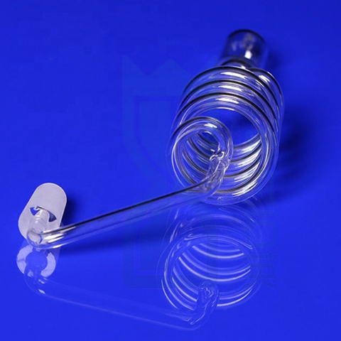 3-300mm Heater Transparent Spiral Quartz Glass Tube
