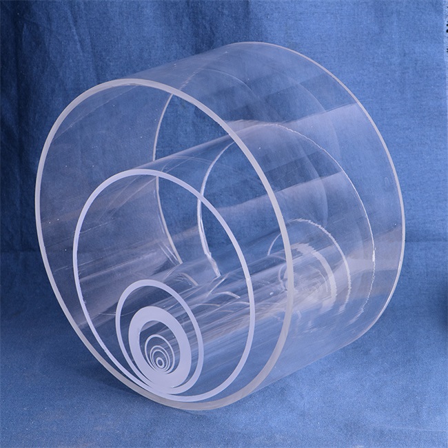 Large diameter quartz tube for chemical field