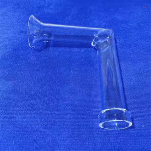 Tube en verre de quartz de laboratoire courbe transparent