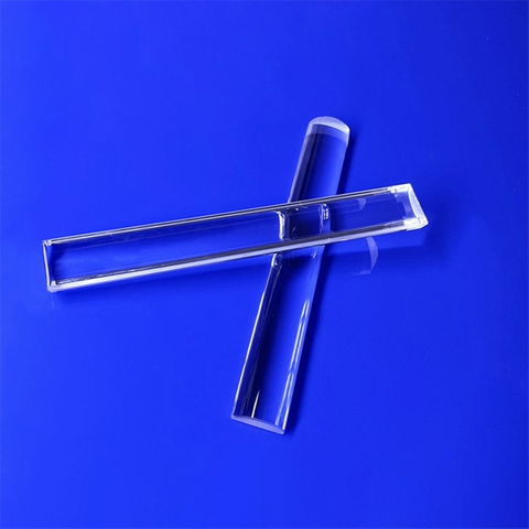 5-1000mm Transparent Polished Semi-circular Quartz Rod