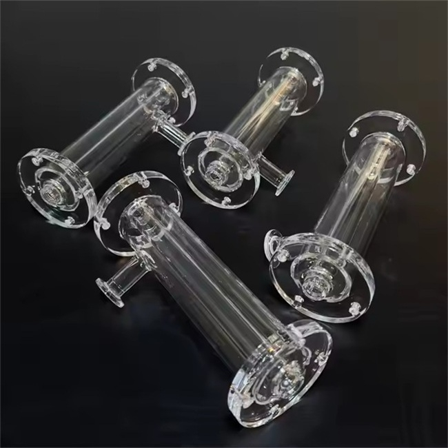 High-temperature Resistant Transparent Flange Quartz Tube