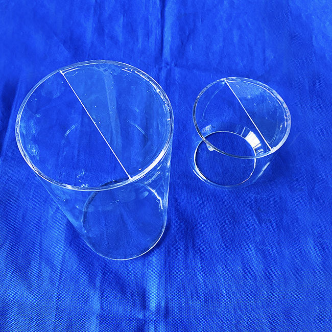 Supplier of round bottom transparent quartz tube