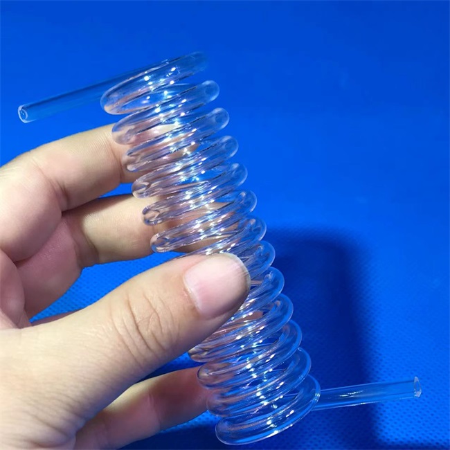 Heat-resistant quartz spiral tube