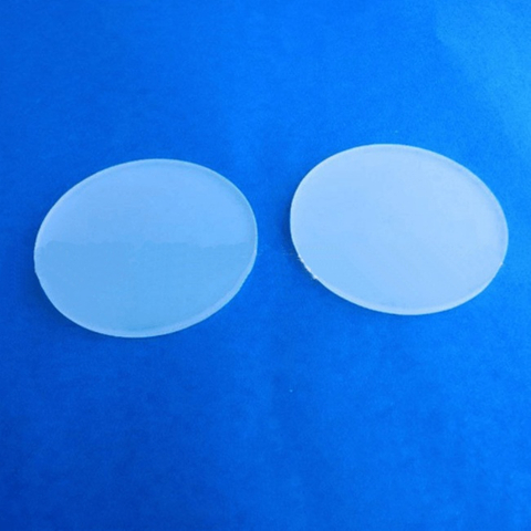 Plaque de verre en quartz avec surface givrée